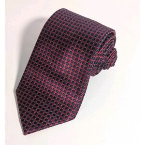 NAUTICA 100% Silk Tie‎ Men's Satin Red And Blue  Necktie 3"X58" EUC